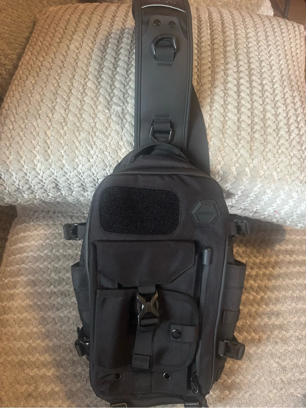 Men's Tactical Sling Backpack - Black